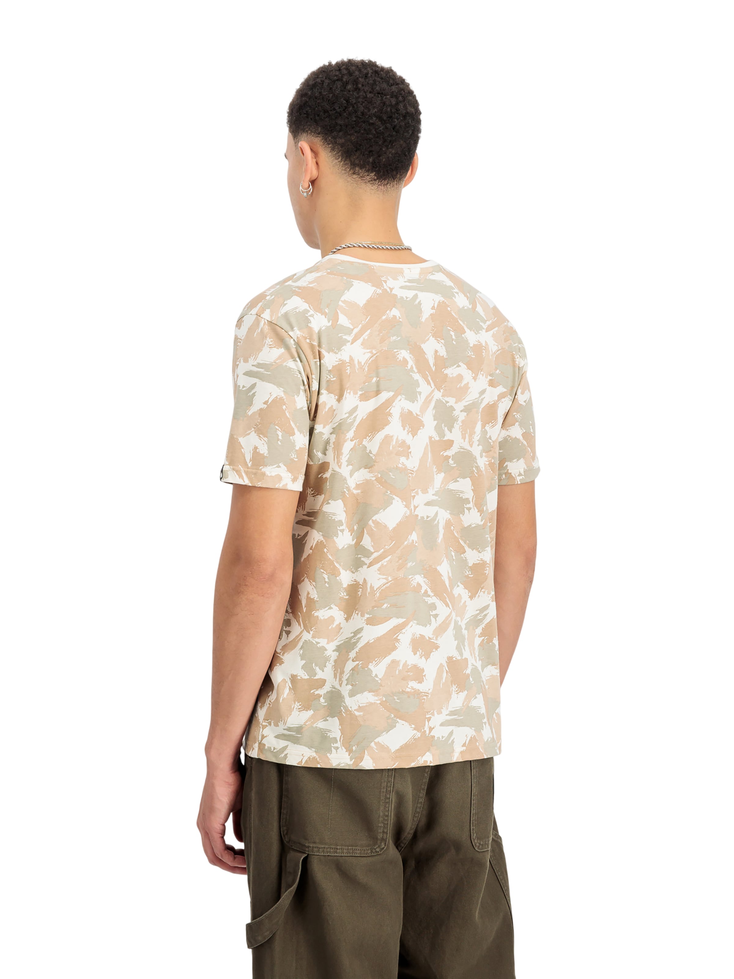 ALPHA INDUSTRIES Shirt 'Basic Logo' in Beige