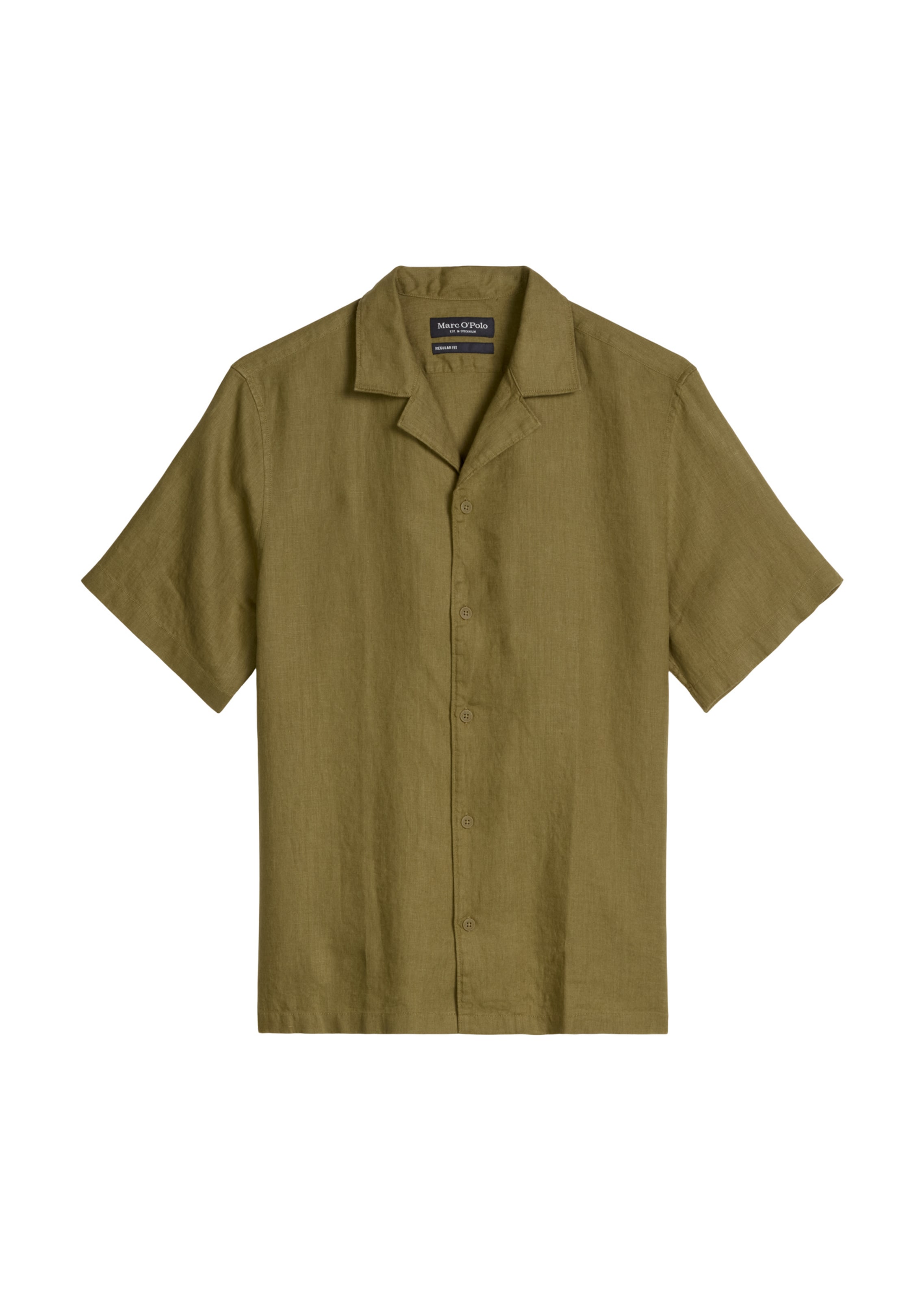Marc O'Polo Regular fit Overhemd in Groen: voorkant