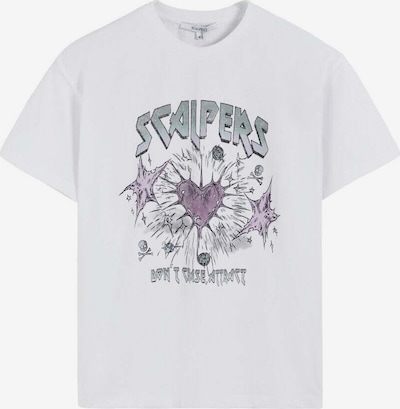 Marškinėliai 'Kiss' iš Scalpers, spalva – mėtų spalva / alyvinė spalva / balta, Prekių apžvalga