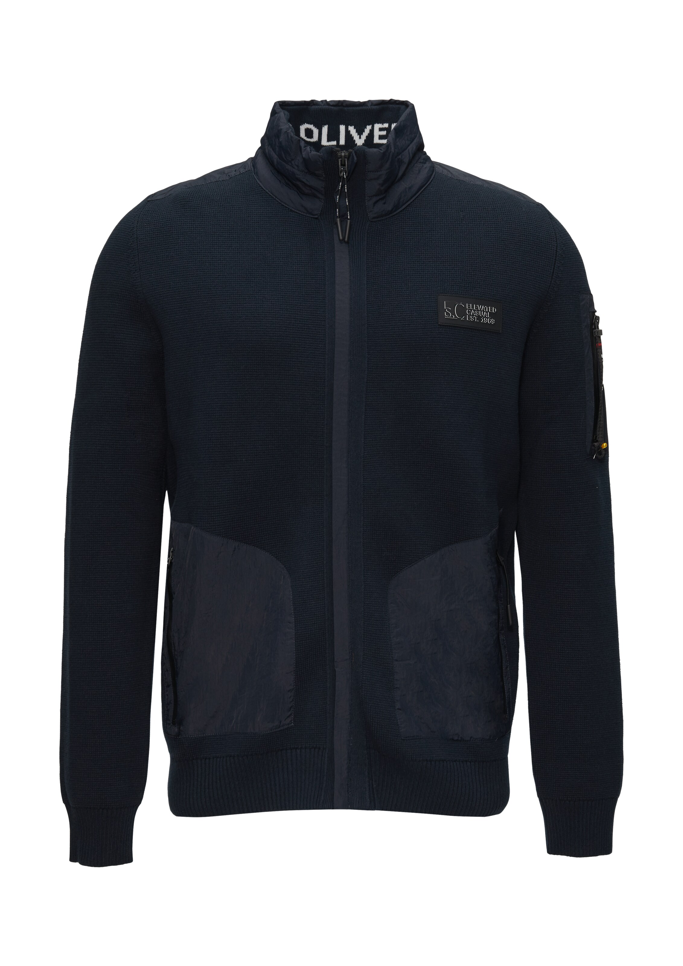 s.Oliver Vestes en maille en L en bleu marine, Vue avec produit