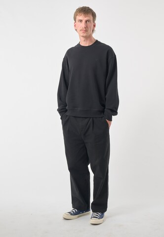 Cleptomanicx Sweatshirt 'Boxy Crewneck Ligull Boxy Crop' in Schwarz