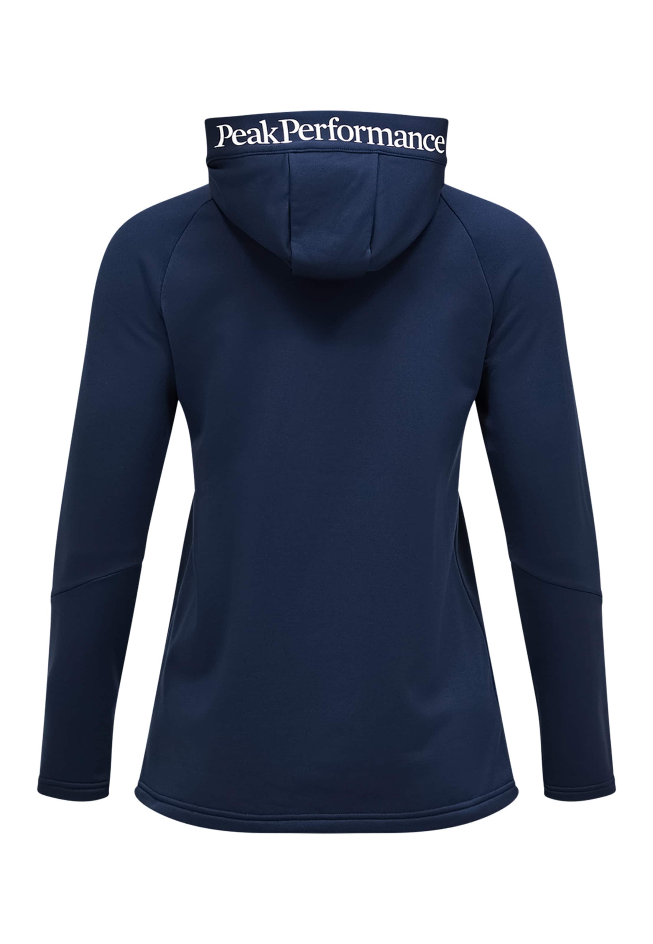 PEAK PERFORMANCE Fleecejacke W Rider Essentials Midlayer Zip Hood in Blau