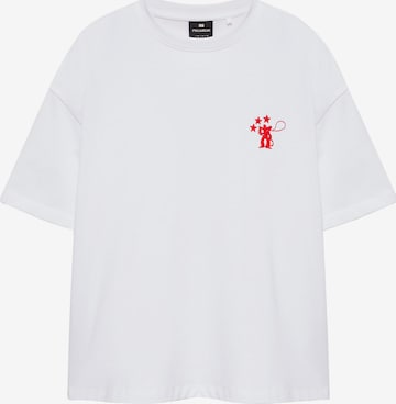 Pull&BearMajica 'YEHA WORKER MAYO 26' - bijela boja: prednji dio