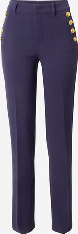 GAP Flared Trousers with creases in Blue: front