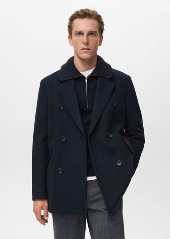 MANGO MAN Between-Seasons Coat 'Dave' in Blue: front