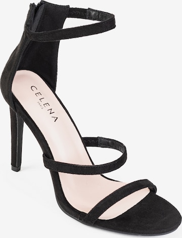 Celena Remienkové sandále 'Cassandra' - Čierna