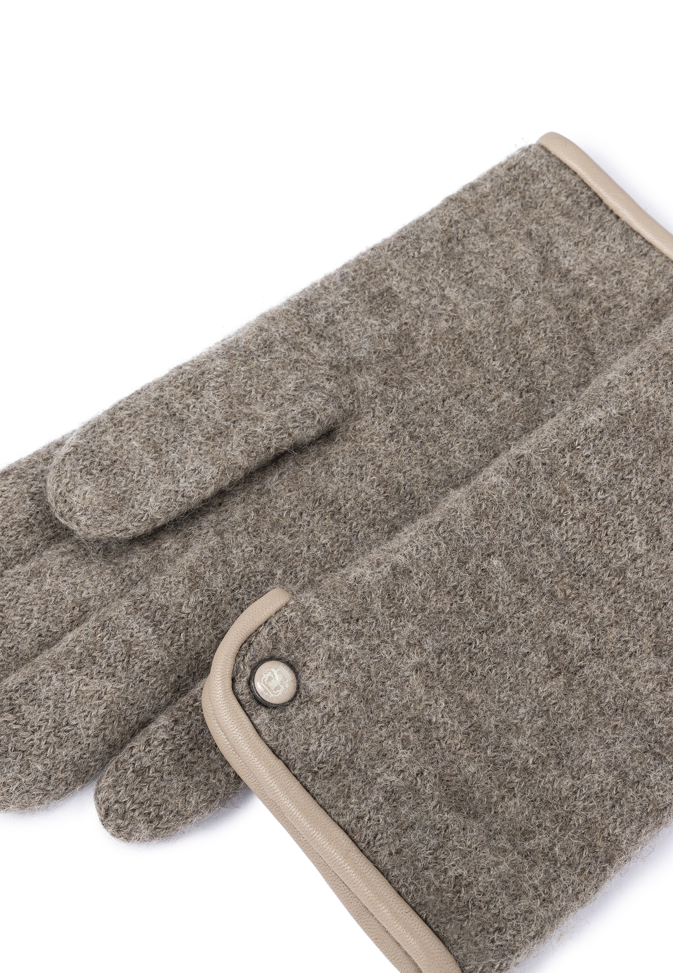 Roeckl Strickhandschuhe 'FELTED WOOL' in Grau