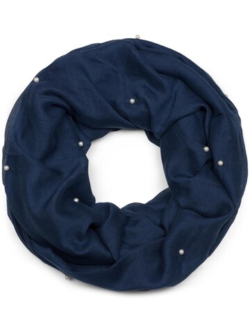 styleBREAKER Loop scarf 'Loop Schal mit Perlen Applikation' in Blue: front