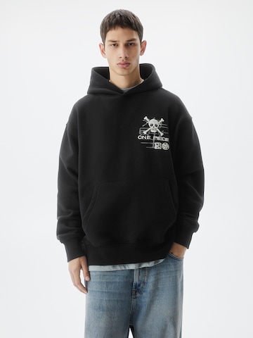 Pull&Bear Sweatshirt in Zwart: voorkant