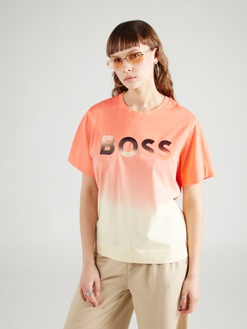 BOSS T-shirt 'Elpha' i orange: framsida