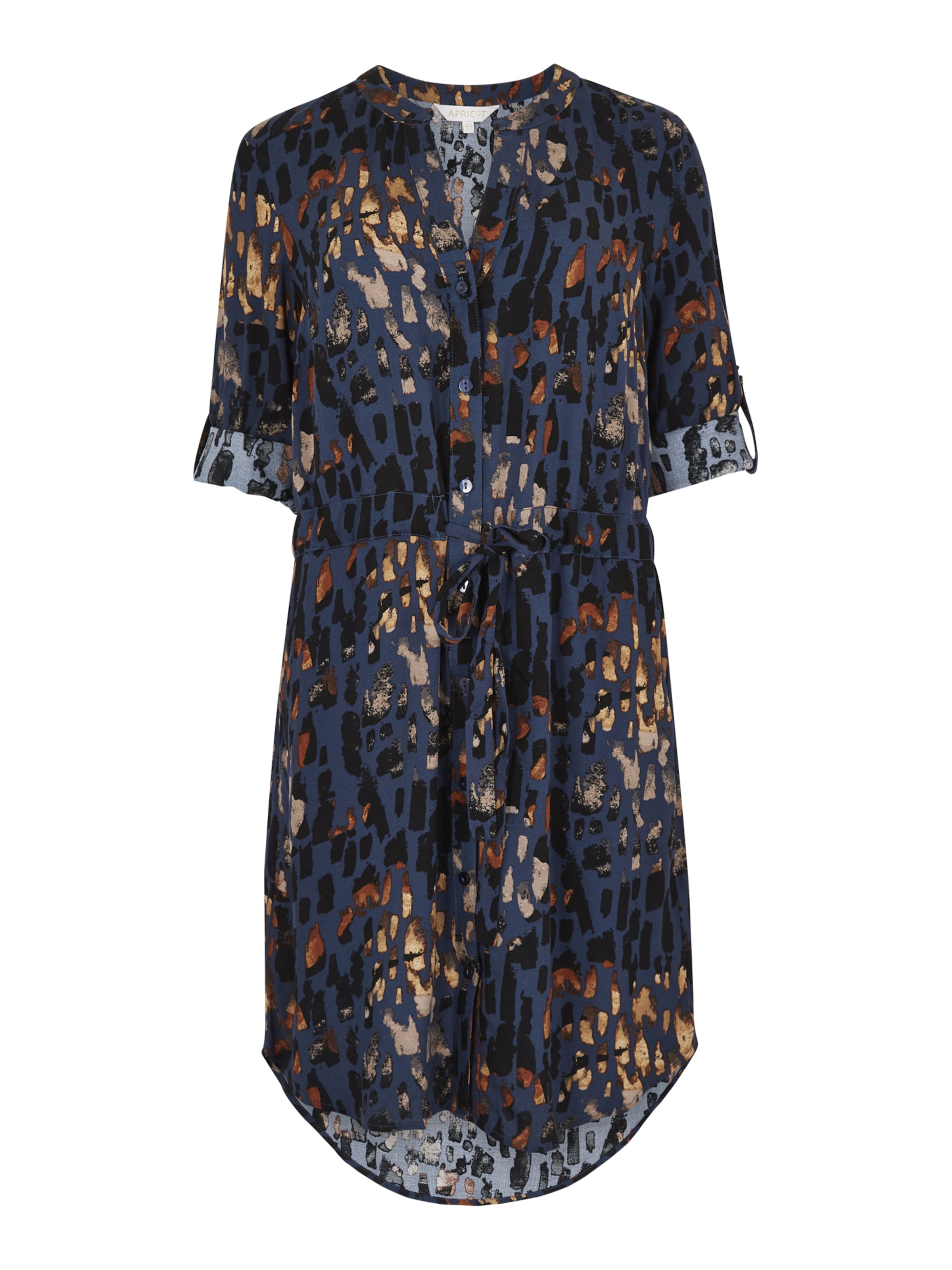 Apricot Kleid in Mischfarben: Vorderseite