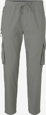 TOM TAILOR DENIM Regular Cargo Pants in Grey: front