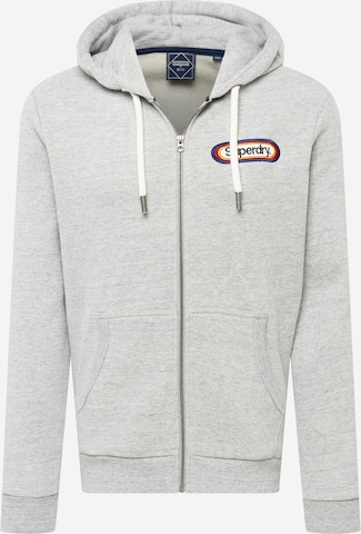 Superdry Zip-Up Hoodie in Grey: front