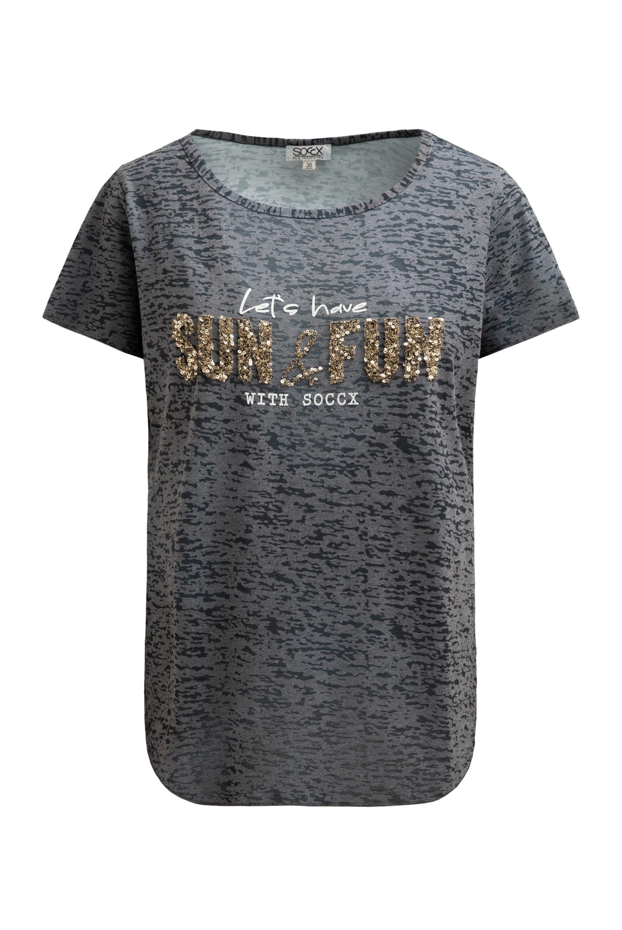 Soccx T-Shirt in Grau: Vorderseite