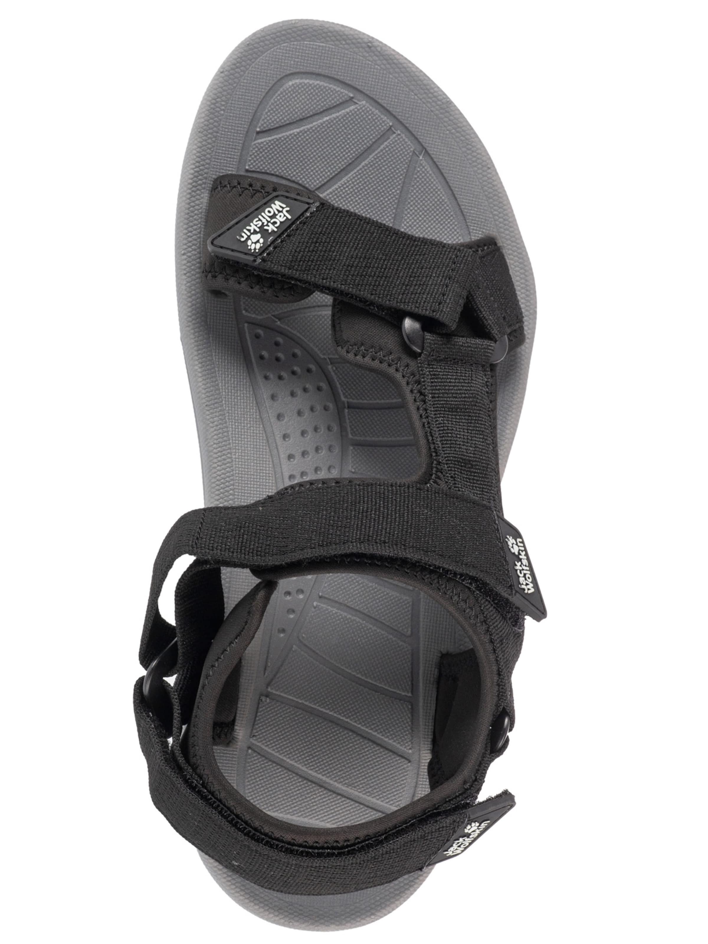 JACK WOLFSKIN Trekking sandal 'Wave Breaker Sandal M' in Black