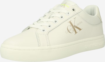 Calvin Klein Jeans Sneakers in White: front