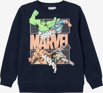NAME IT Sweatshirt 'Marvel Entertainment ' in Blue: front