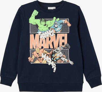 NAME IT Sweatshirt 'Marvel Entertainment ' in Blue: front