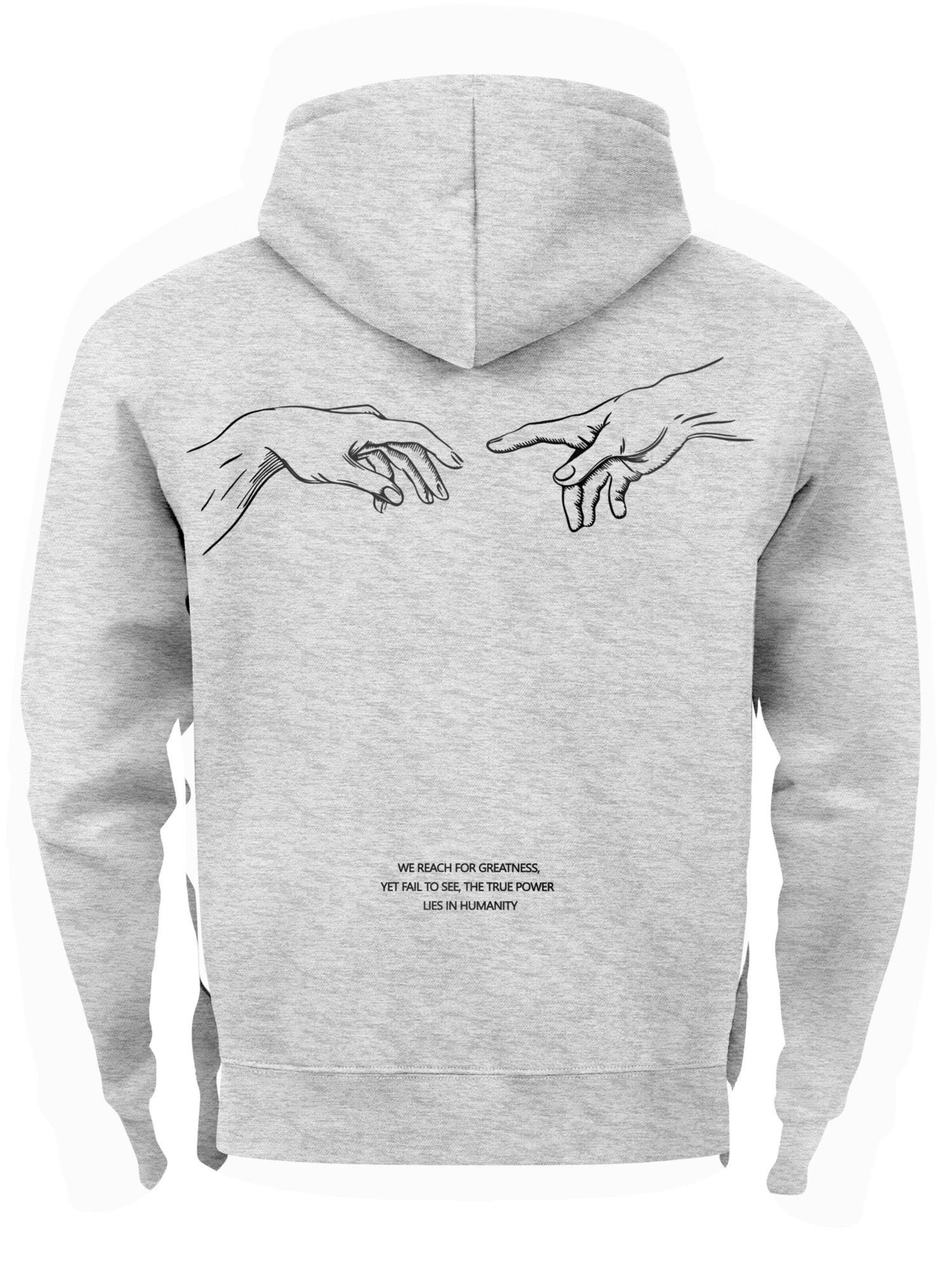 Neverless Sweatshirt 'Hands' in Grey