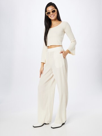 Wide Leg Pantalon NLY by Nelly en blanc