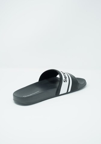 Sergio Tacchini Strand-/badschoen 'Ansley' in Zwart