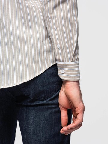 Ombre Regular fit Button Up Shirt in Beige