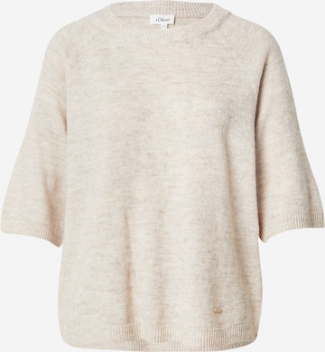 Pulover de la s.Oliver pe bej: față