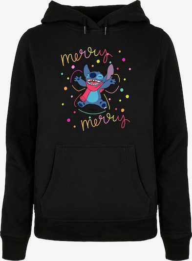 ABSOLUTE CULT Sweatshirt 'Lilo And Stitch - Merry Rainbow' in hellblau / gelb / pink / schwarz, Produktansicht