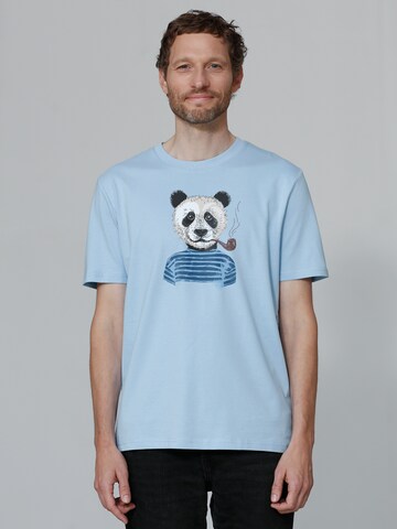 Watapparel T-Shirt 'Panda' in Blau: Vorderseite