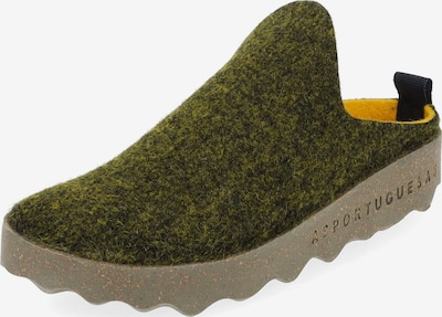 Asportuguesas Hausschuh in dunkelgrün, Produktansicht