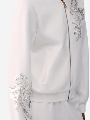 Liu Jo Sweatjacka 'FELPA APERTA TF6288 J3958' i vit