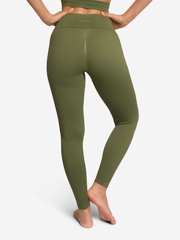 OCEANSAPART Skinny Workout Pants 'Elodie' in Green