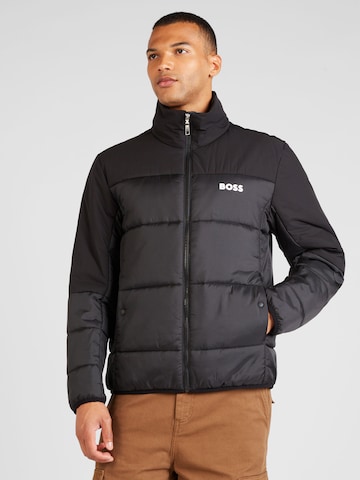 BOSS Between-Season Jacket 'Hamar' in Black: front