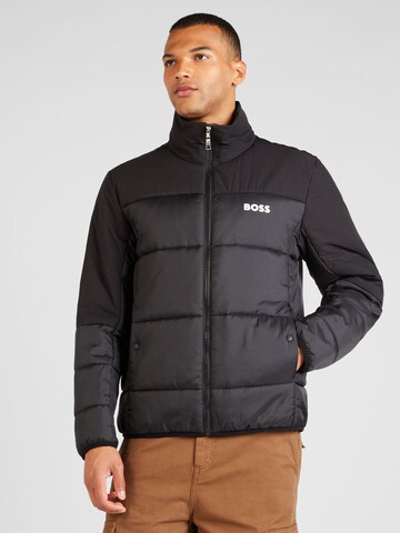 BOSS Green Between-Season Jacket 'Hamar' in Black: front