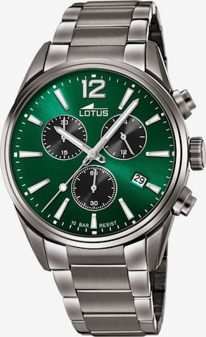 Montre à affichage analogique Lotus en vert : devant