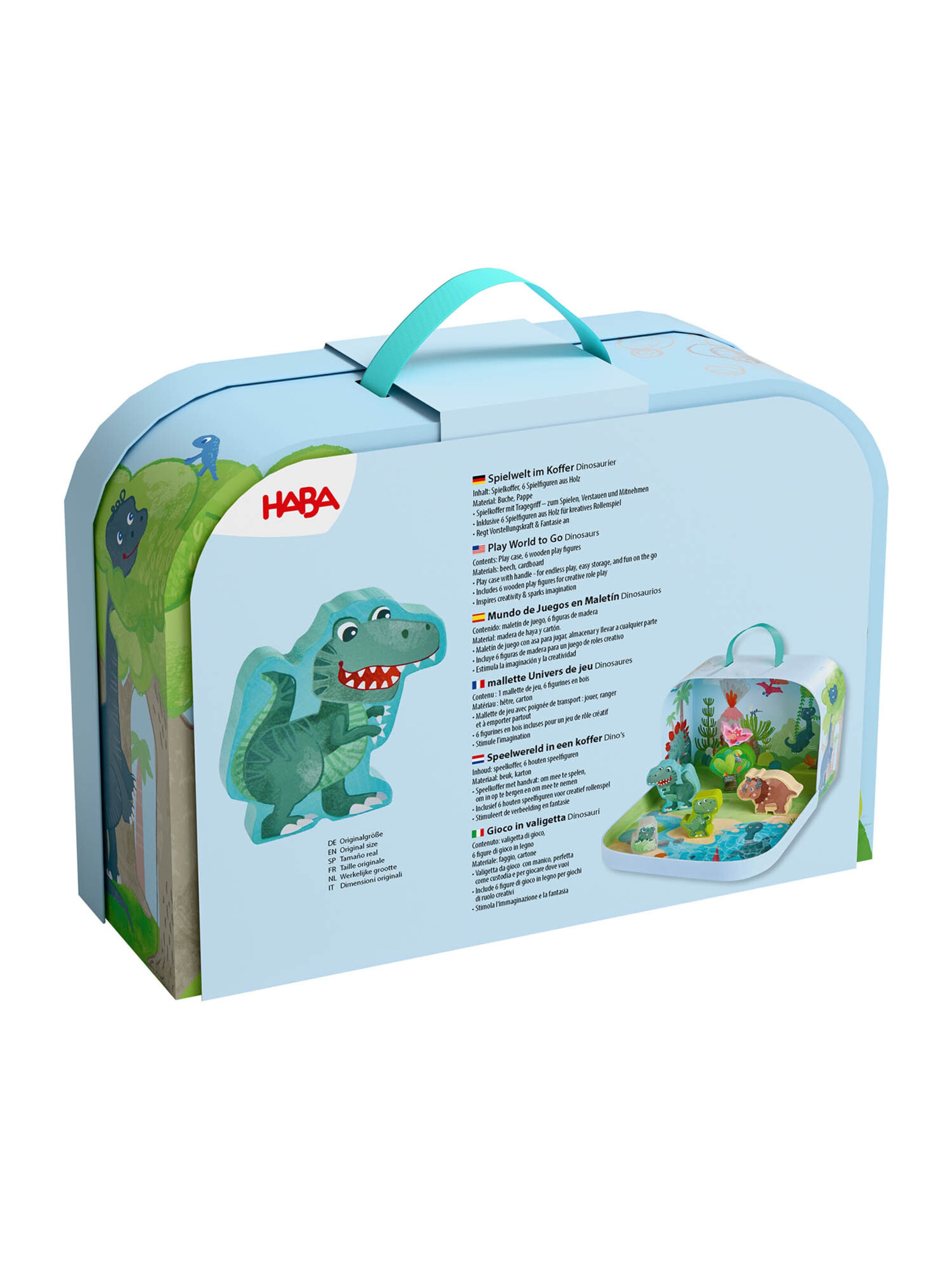HABA Spiel ' Spielwelt im Koffer - Dinosaurier ' in Mischfarben