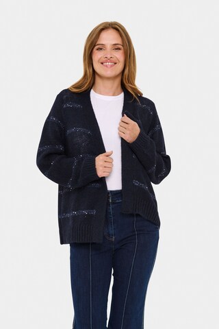 SAINT TROPEZ Strickjacke ' NoraliSZ' in Blau: Vorderseite