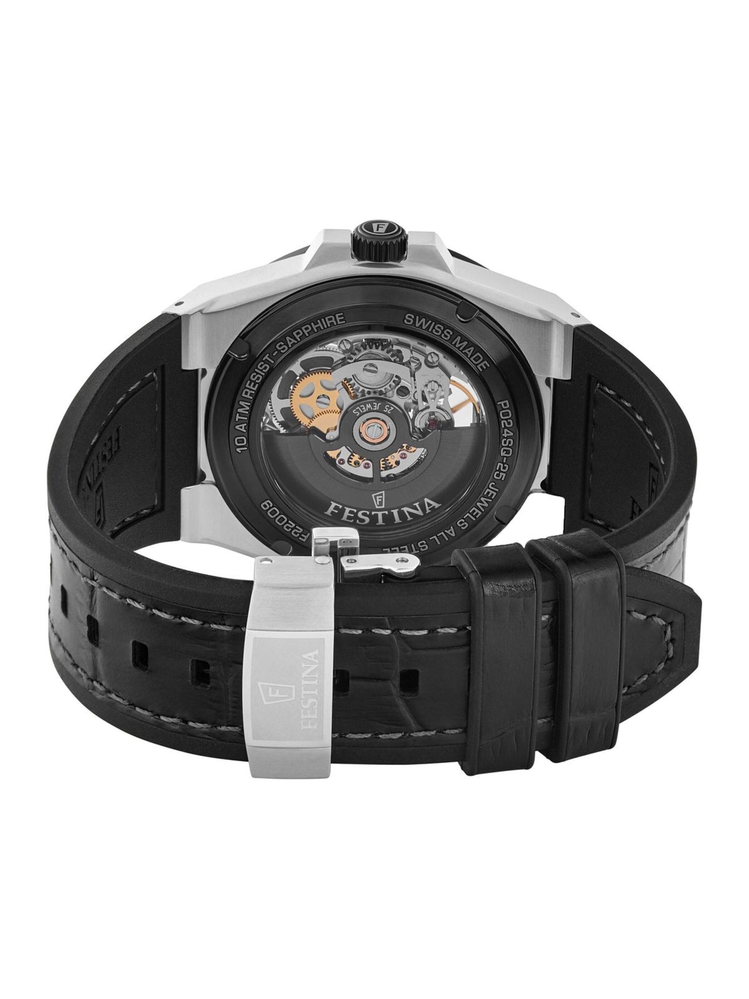 FESTINA Analoog horloge 'Automatic watch Automatic Swiss Made' in Zilver
