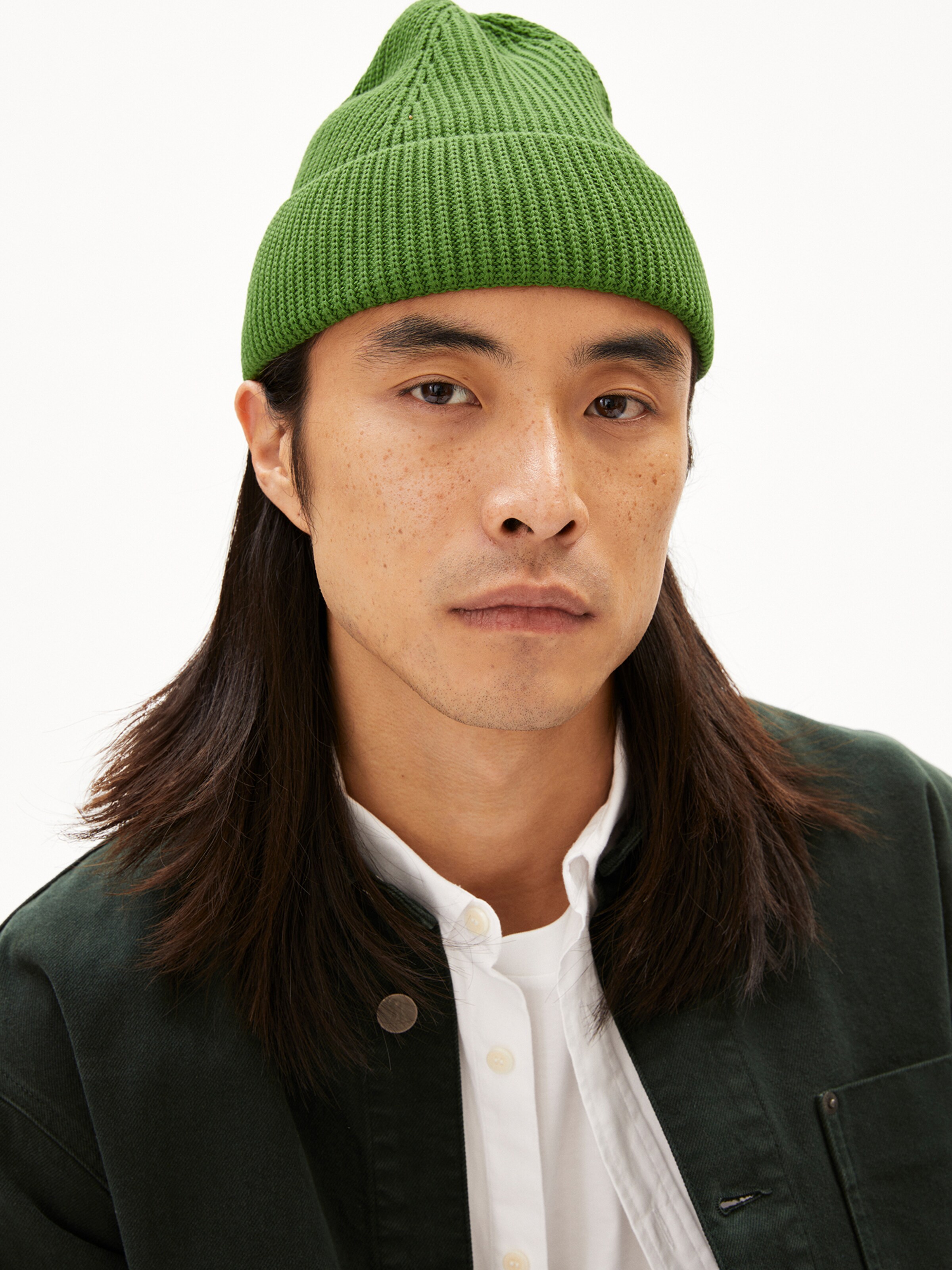 ARMEDANGELS Beanie 'NILDAAO' in Green: front