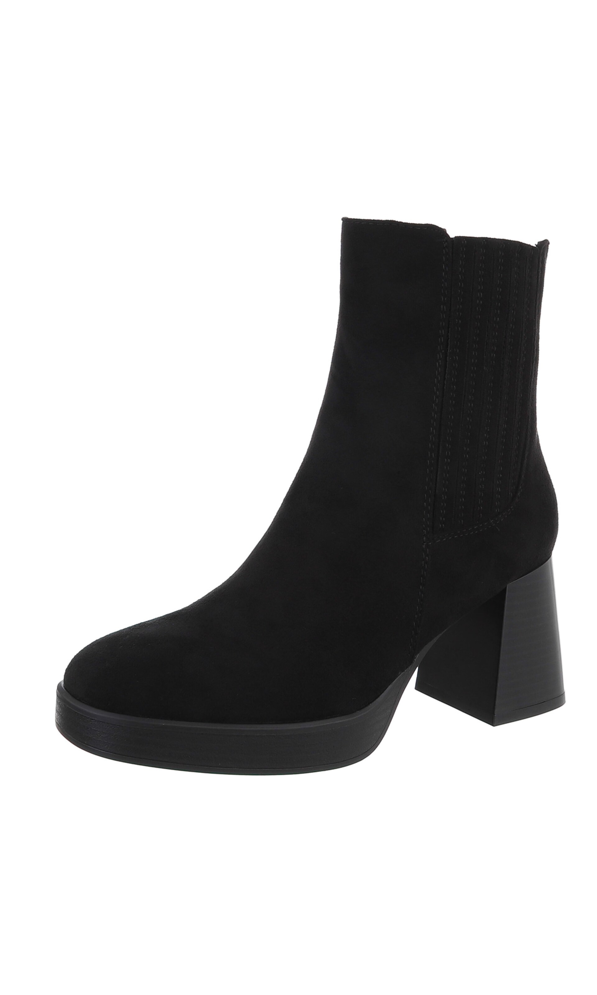 Ital-Design Stiefelette in Schwarz: Vorderseite