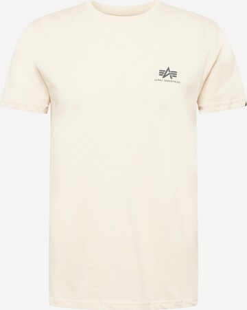 T-Shirt ALPHA INDUSTRIES en blanc : devant