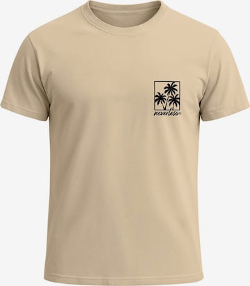 Neverless Shirt 'Logo Palmen' in Beige: front