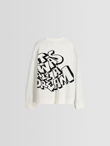 Pull-over Bershka en blanc