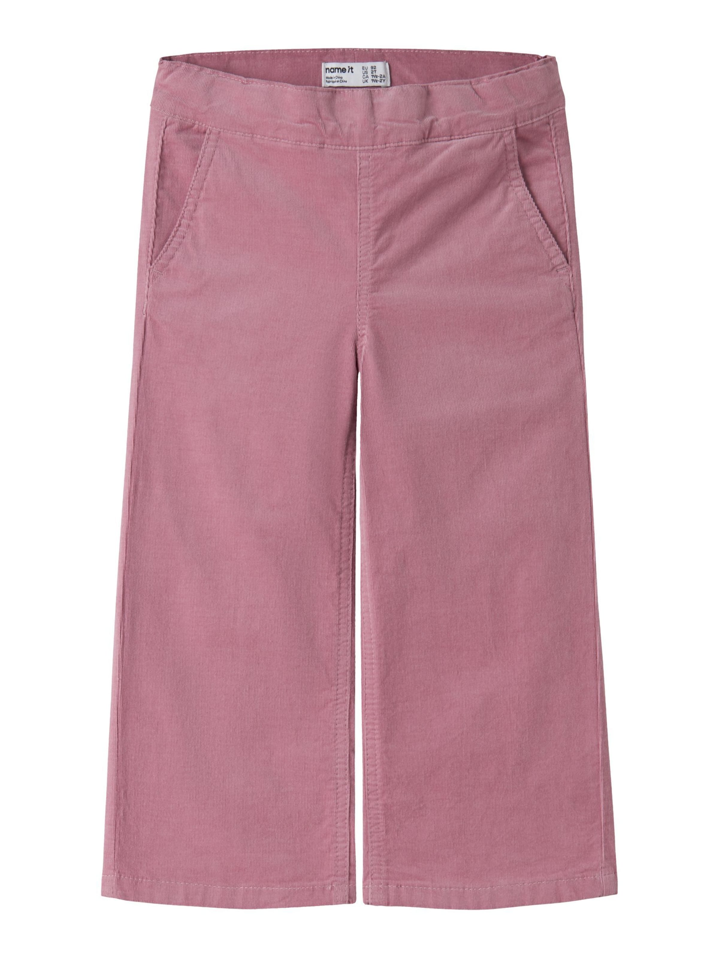 NAME IT - Pierna ancha Pantalón en rosa: frente
