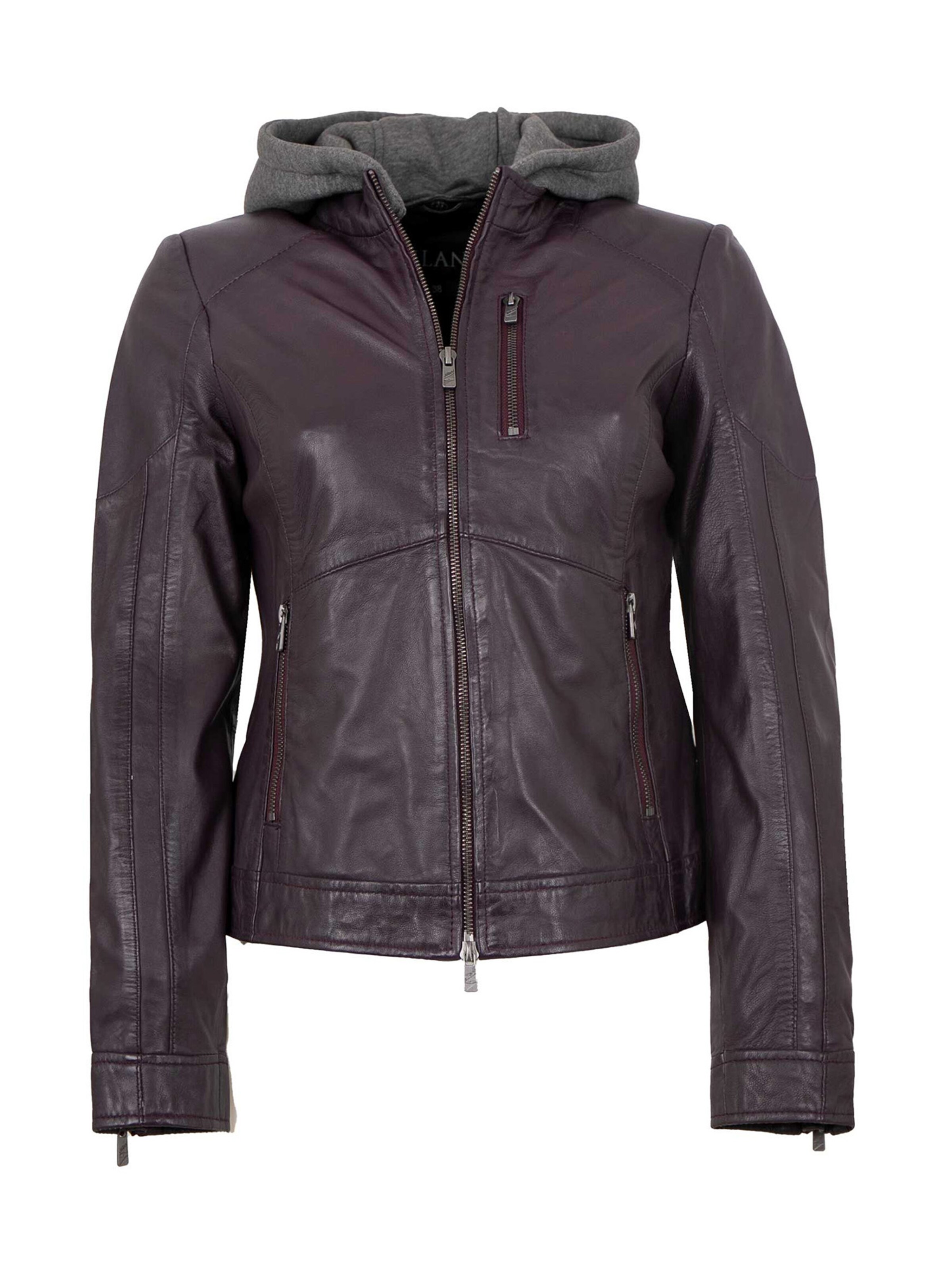 Jilani Between-Season Jacket in Purple: front