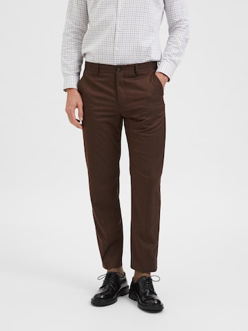 SELECTED HOMME Regular Hose 'Logan' in Braun: predná strana