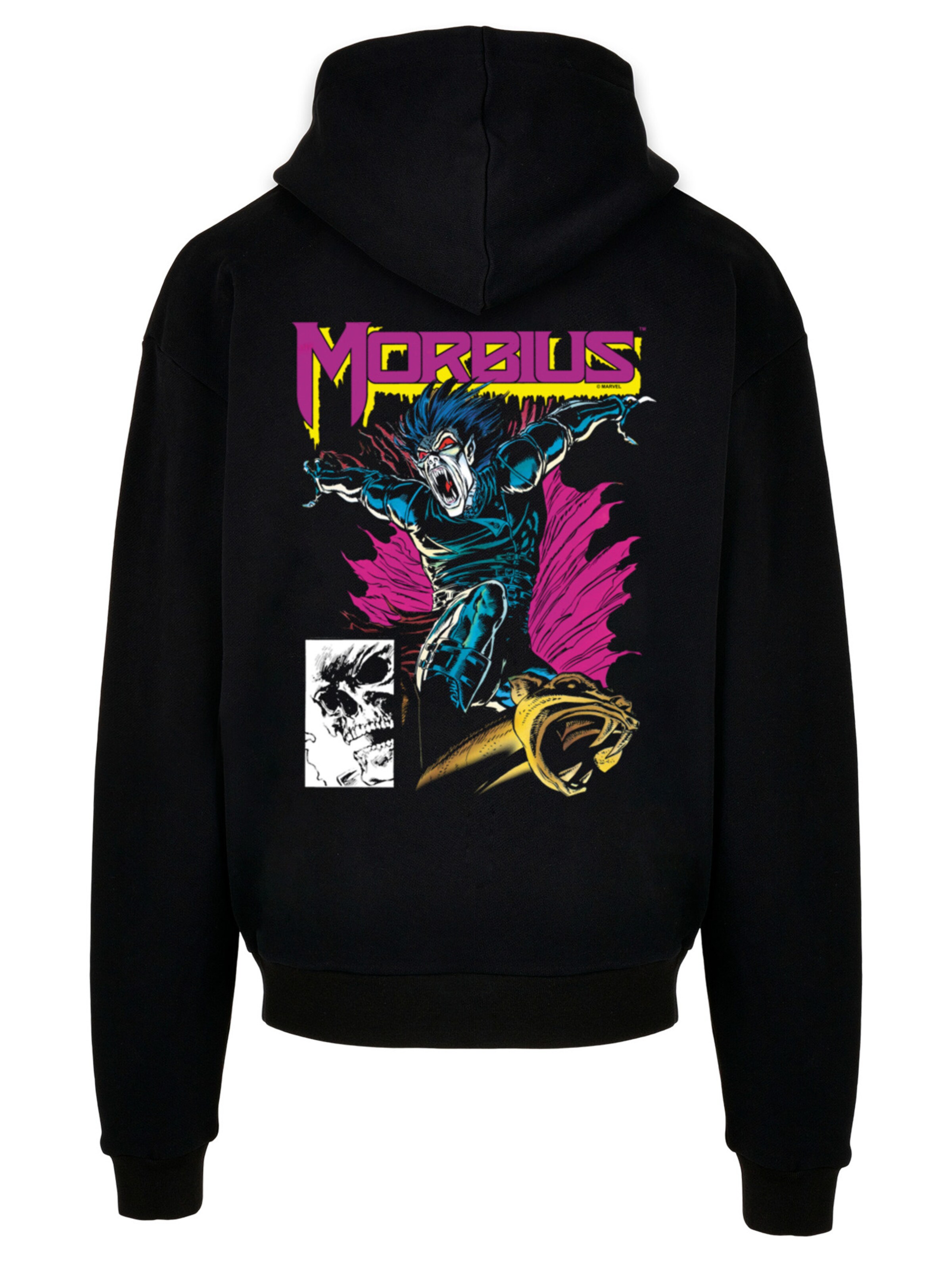 Sweat-shirt 'Marvel' F4NT4STIC en noir : devant