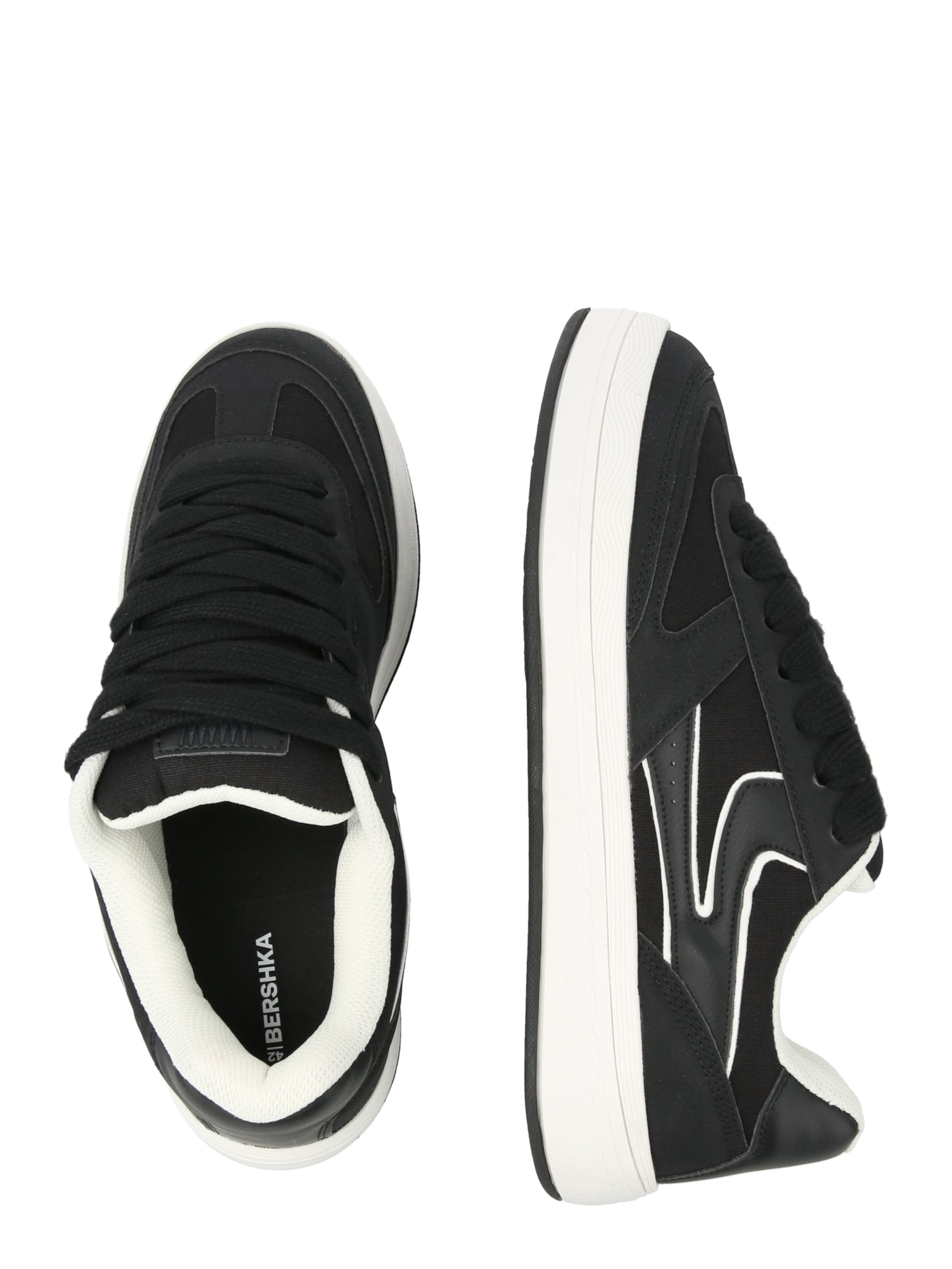 Bershka Rövid szárú sportcipők - fekete