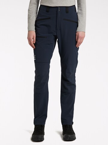 Haglöfs Regular Outdoor Pants in Blue: front