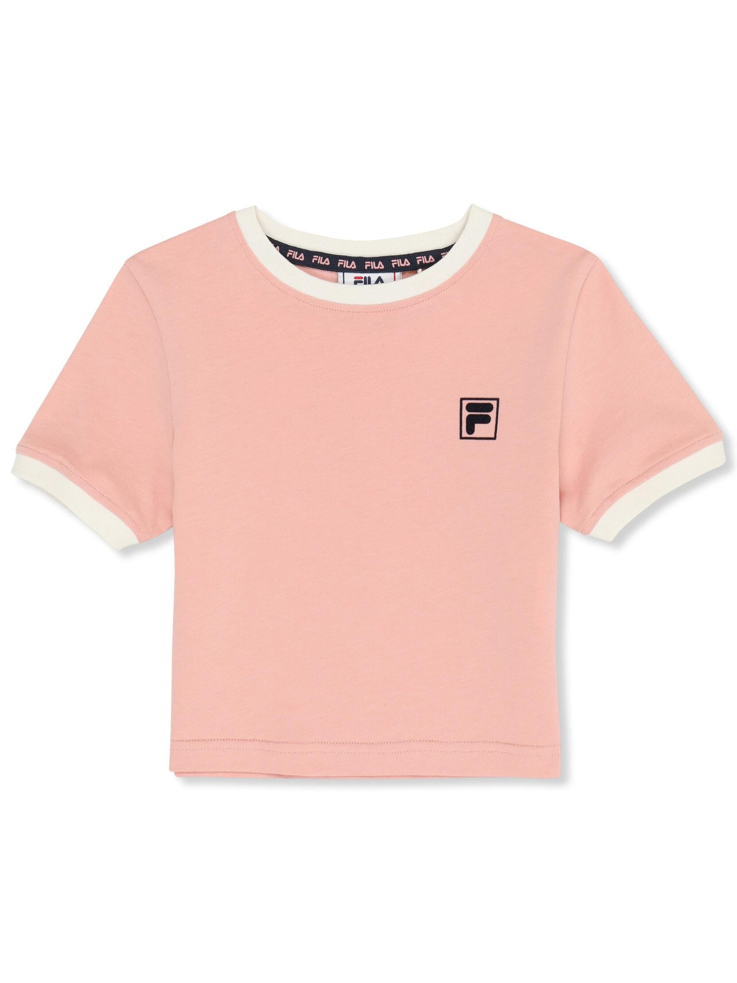FILA Paita 'PRATOLINO cropped ringer t-shirt' värissä vaaleanpunainen: etupuoli